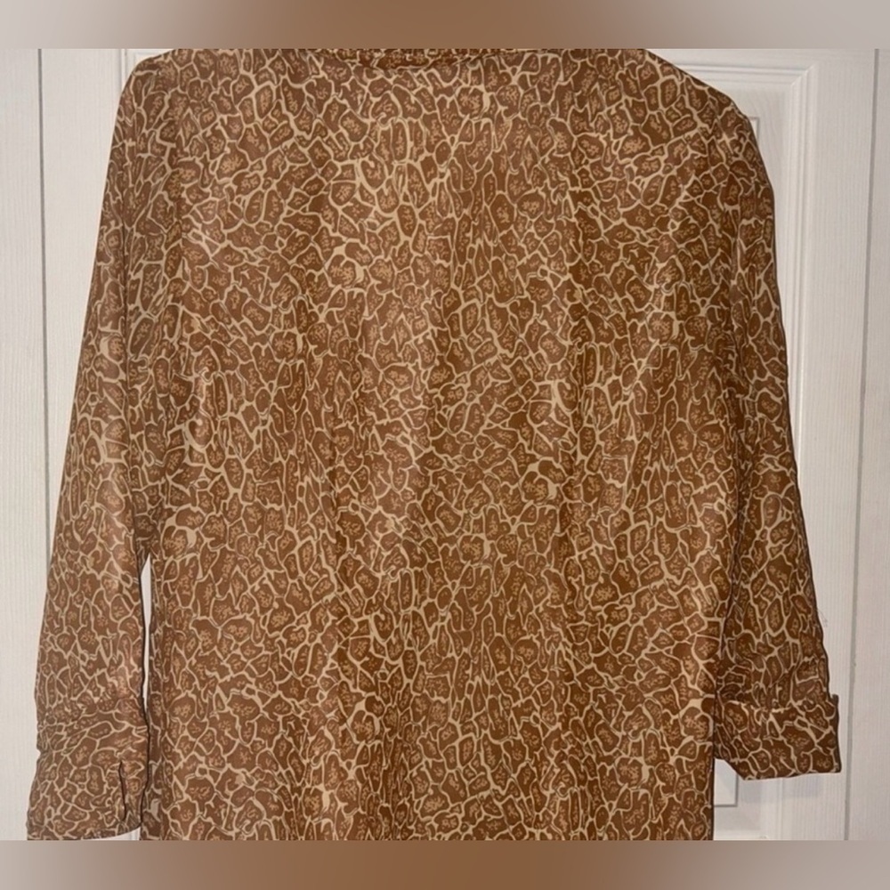 Vintage Animal Print Cardigan Size Small Oversized Boho Duster Jacket - Picture 6 of 11
